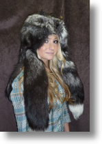 Fur Hat -- Silver Fox Mongolian Style