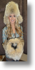 Fur Hats - Coyote Mitts with Sheared Beaver Inside
