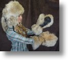 Fur Hat - Coyote Mitts with Sheared Beaver Inside