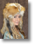 Fur Hat - Red Fox Mountain Man with Face