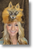 Fur Hat - Cross Fox Mountain Man with Face