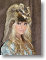 Fur Hat - Racoon With Taxidemy Face