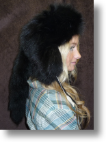 Fur Hat - Black Fox Sportsman Hat 