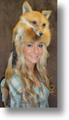 Fur Hat - Red Fox Mountain Man with Taxidemy Face